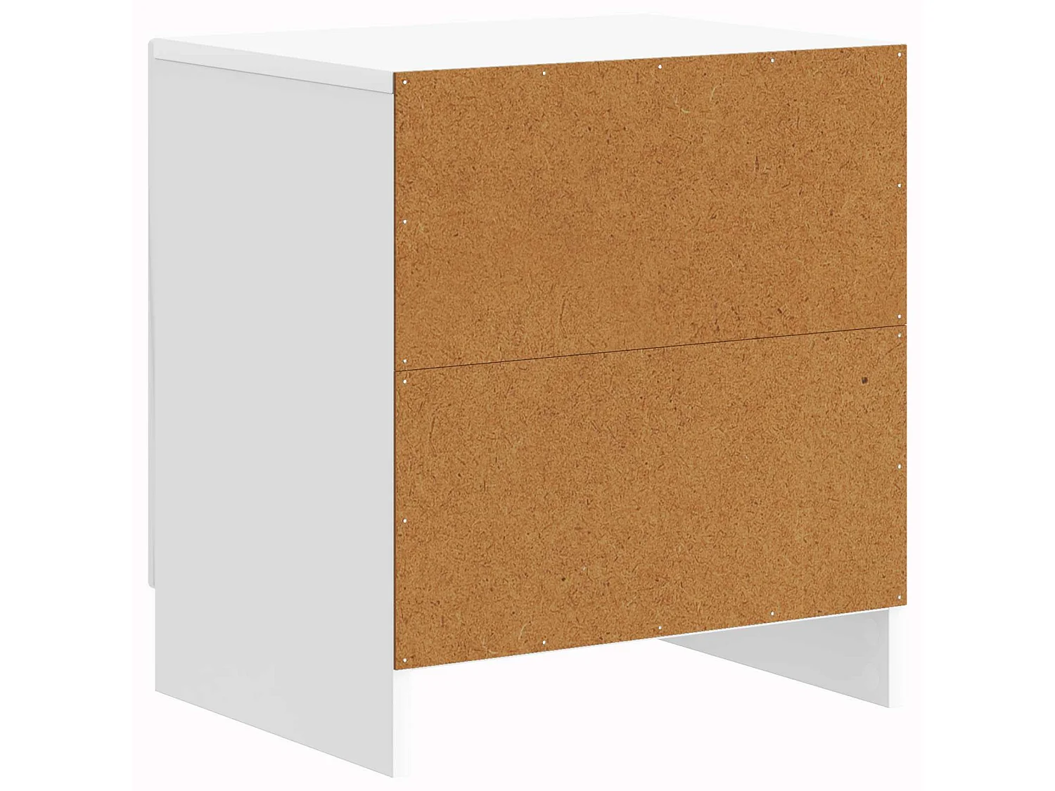 Table de chevet 2 pièces Blanc brillant 43 x 34,5 x 47 cm