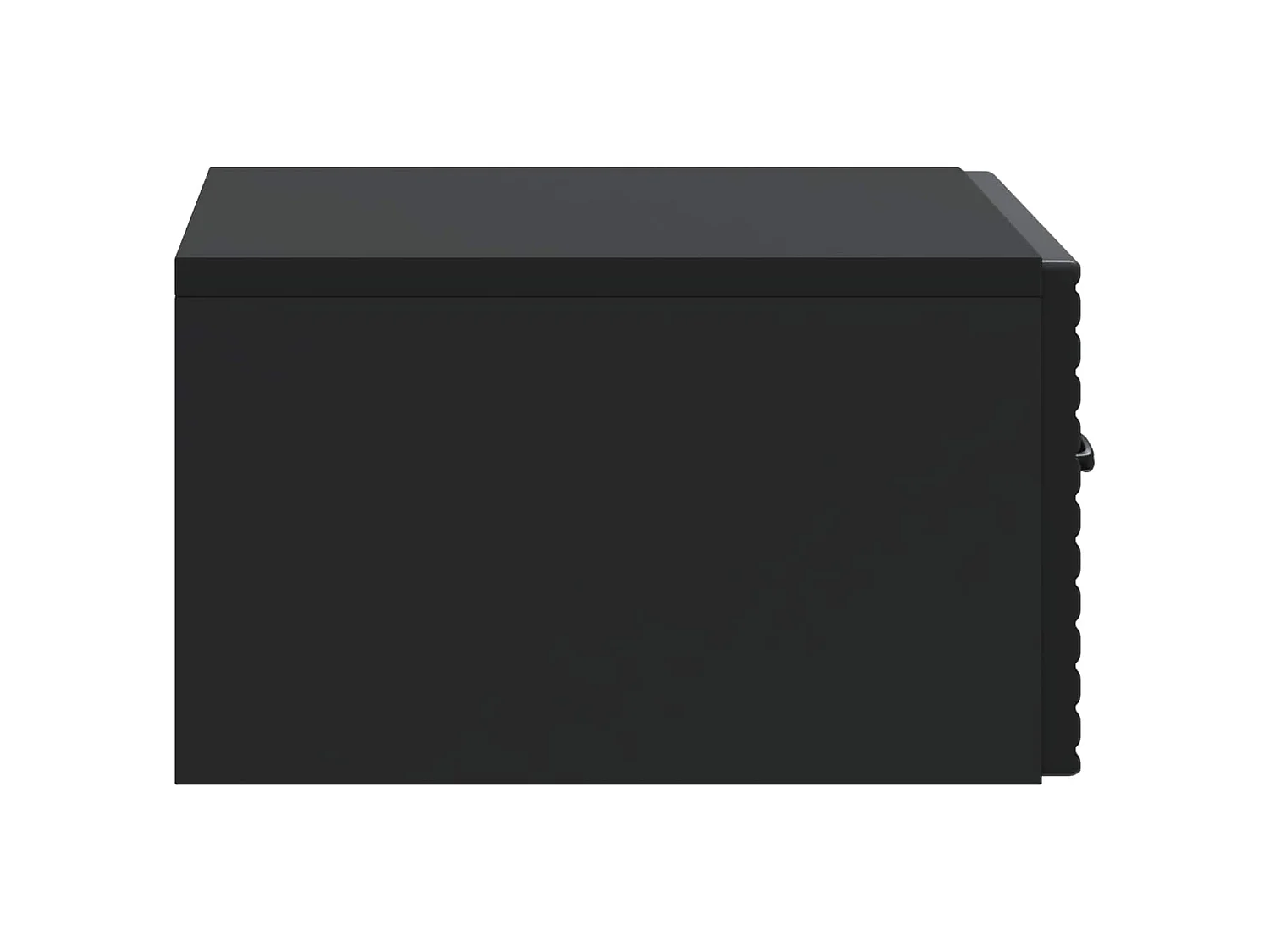 Table de chevet mural avec tiroir Noir 49 x 34,5 x 20 cm