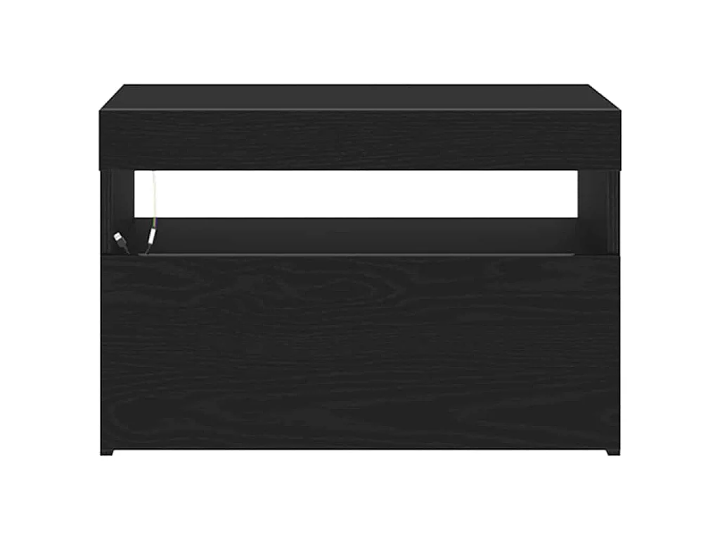 Table de chevet Chêne noir 60 x 35 x 40 cm Bois d'ingénierie