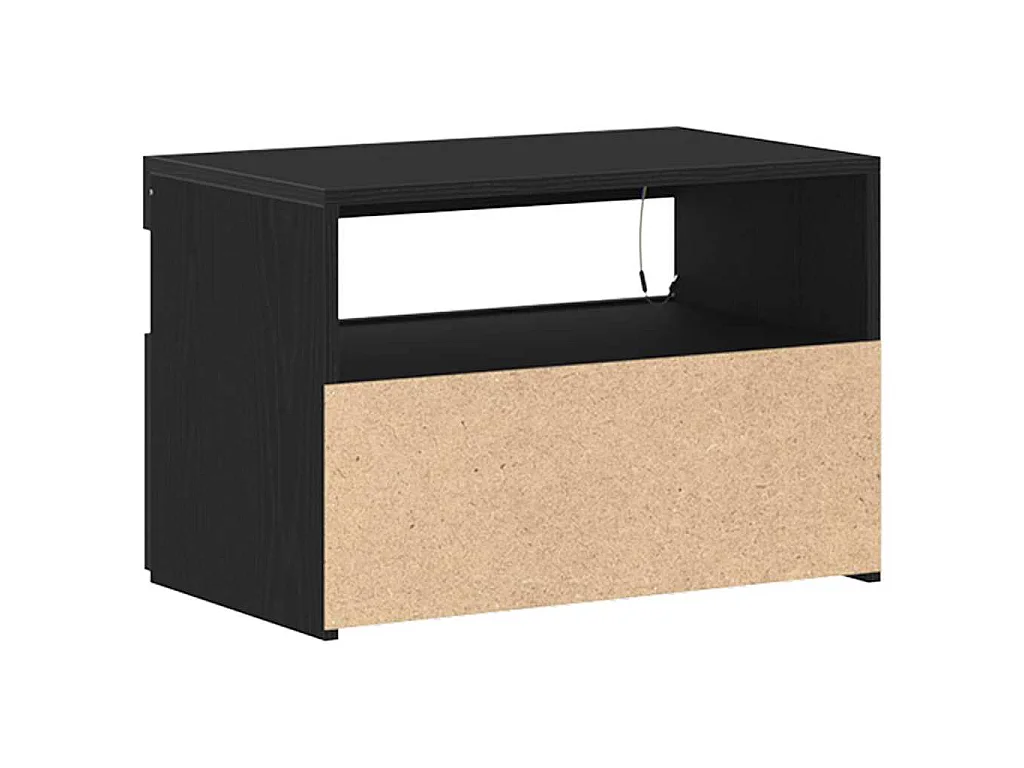 Table de chevet Chêne noir 60 x 35 x 40 cm Bois d'ingénierie
