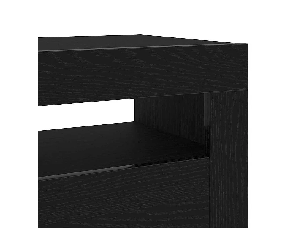 Table de chevet Chêne noir 60 x 35 x 40 cm Bois d'ingénierie