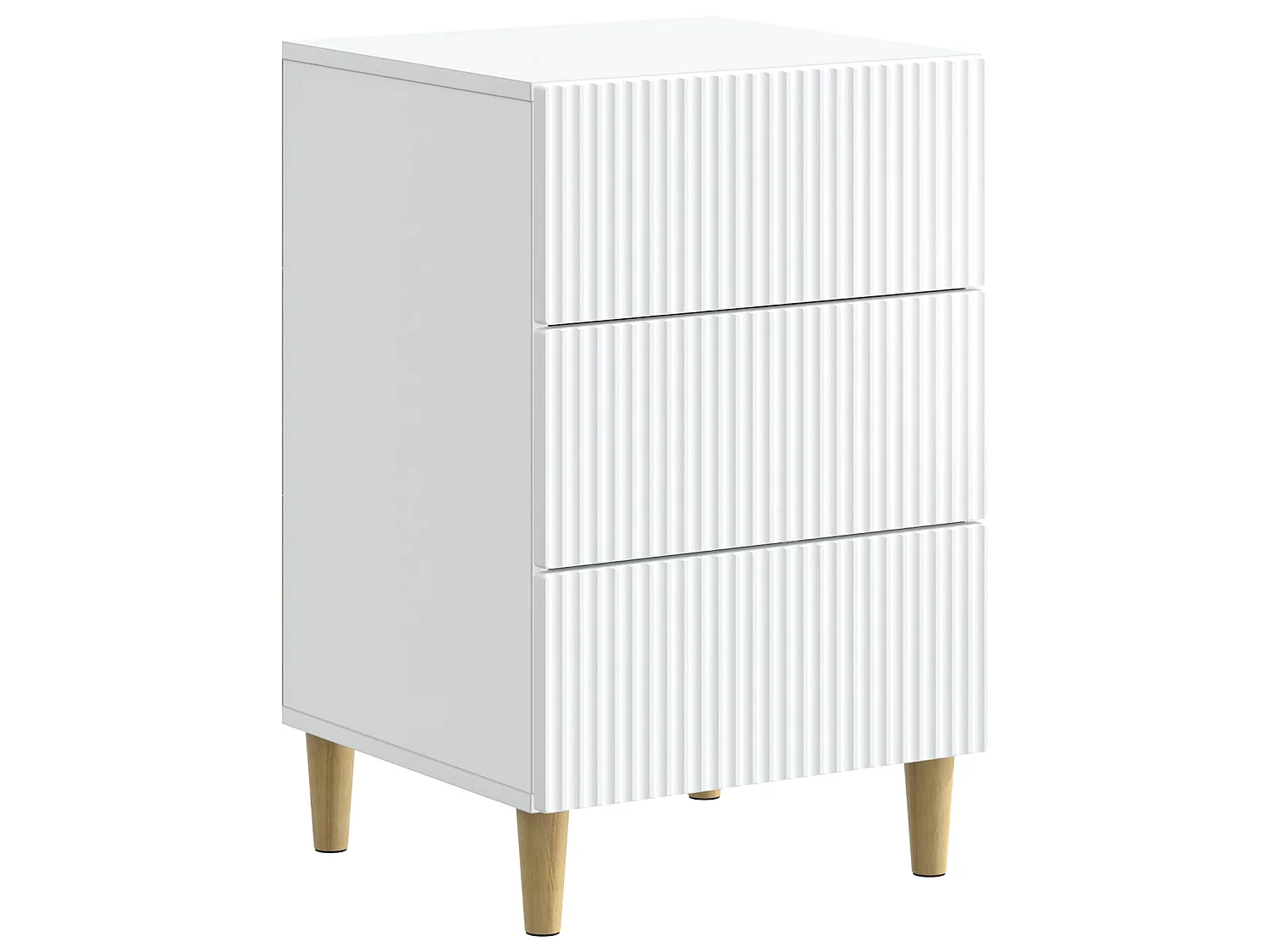 Table de chevet Blanc 43 x 41 x 66,5 cm Bois d'ingénierie