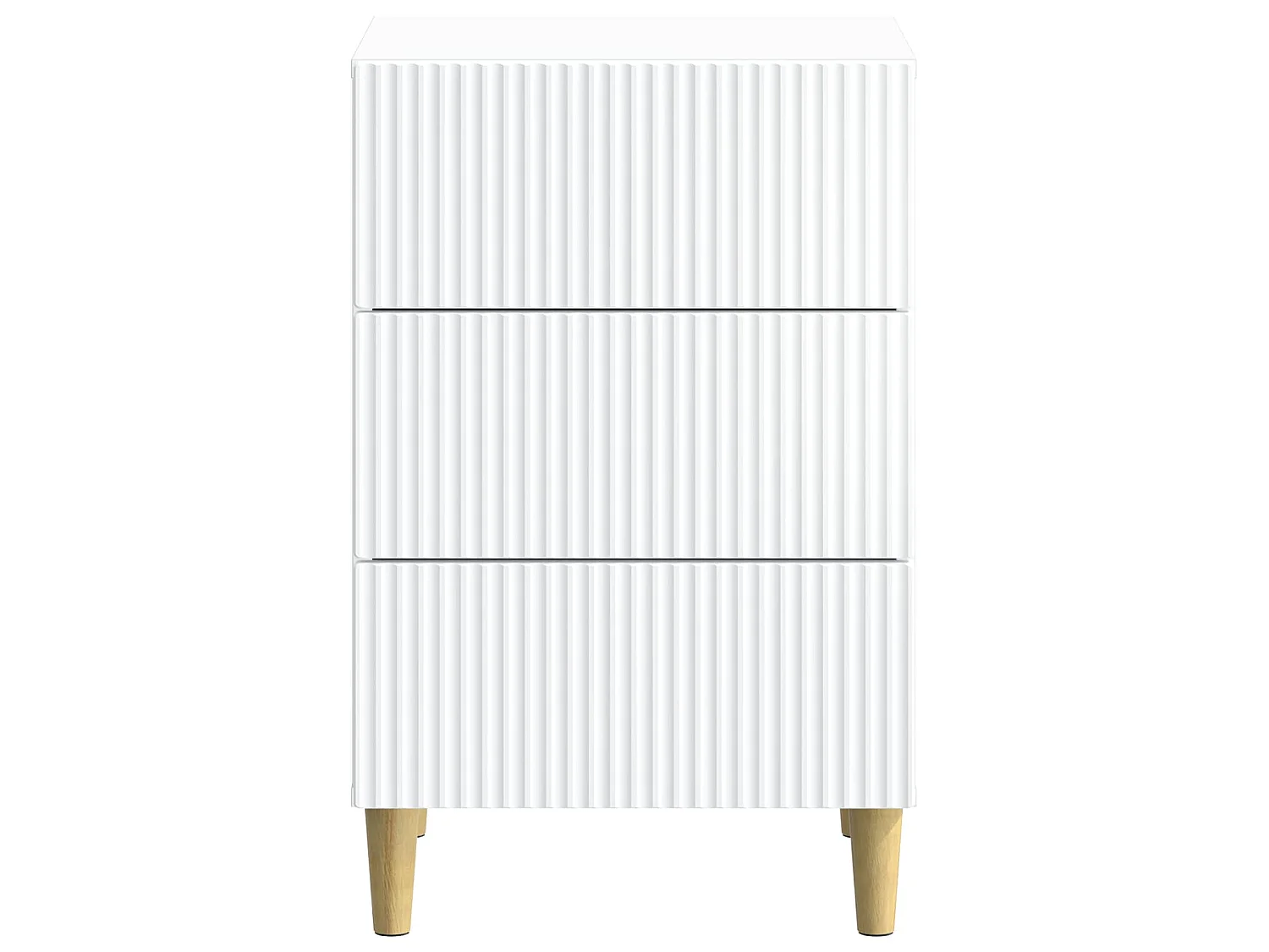Table de chevet Blanc 43 x 41 x 66,5 cm Bois d'ingénierie