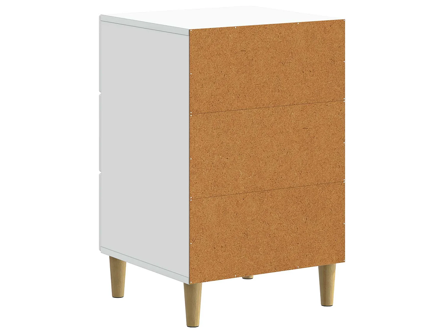 Table de chevet Blanc 43 x 41 x 66,5 cm Bois d'ingénierie