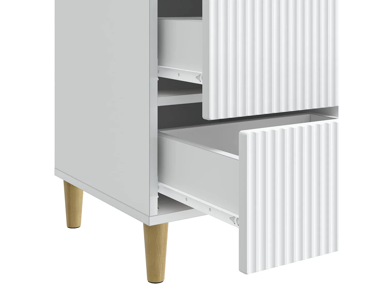 Table de chevet Blanc 43 x 41 x 66,5 cm Bois d'ingénierie