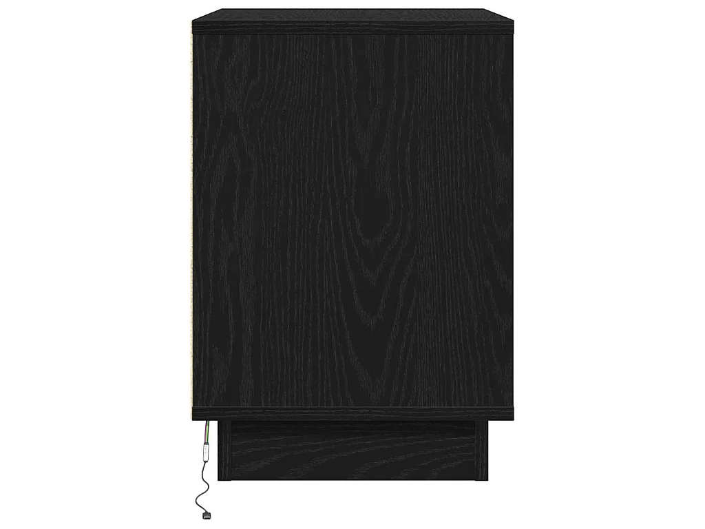 Table de chevet avec tiroir Chêne noir 50 x 34,5 x 50 cm.