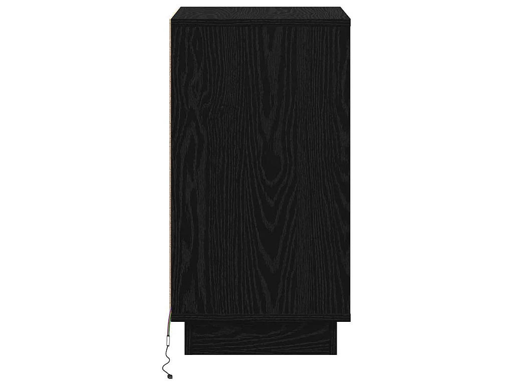 Armario de Noche Negro 39 x 34.5 x 65 cm Madera contrachapada