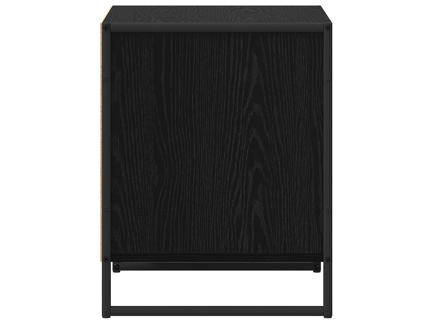 Mesa de Noche con cajón 2 piezas Roble Negro 50 x 39,5 x 50 cm