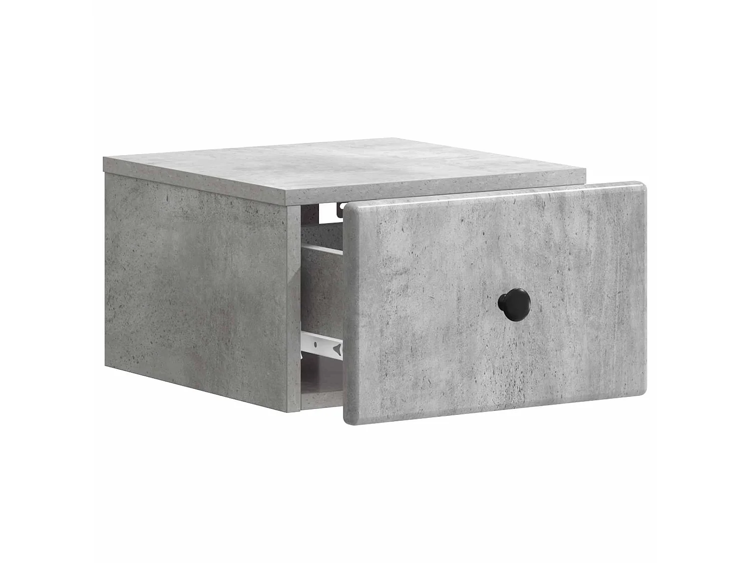 Table de chevet mural Gris béton 34,5 x 33 x 20 cm