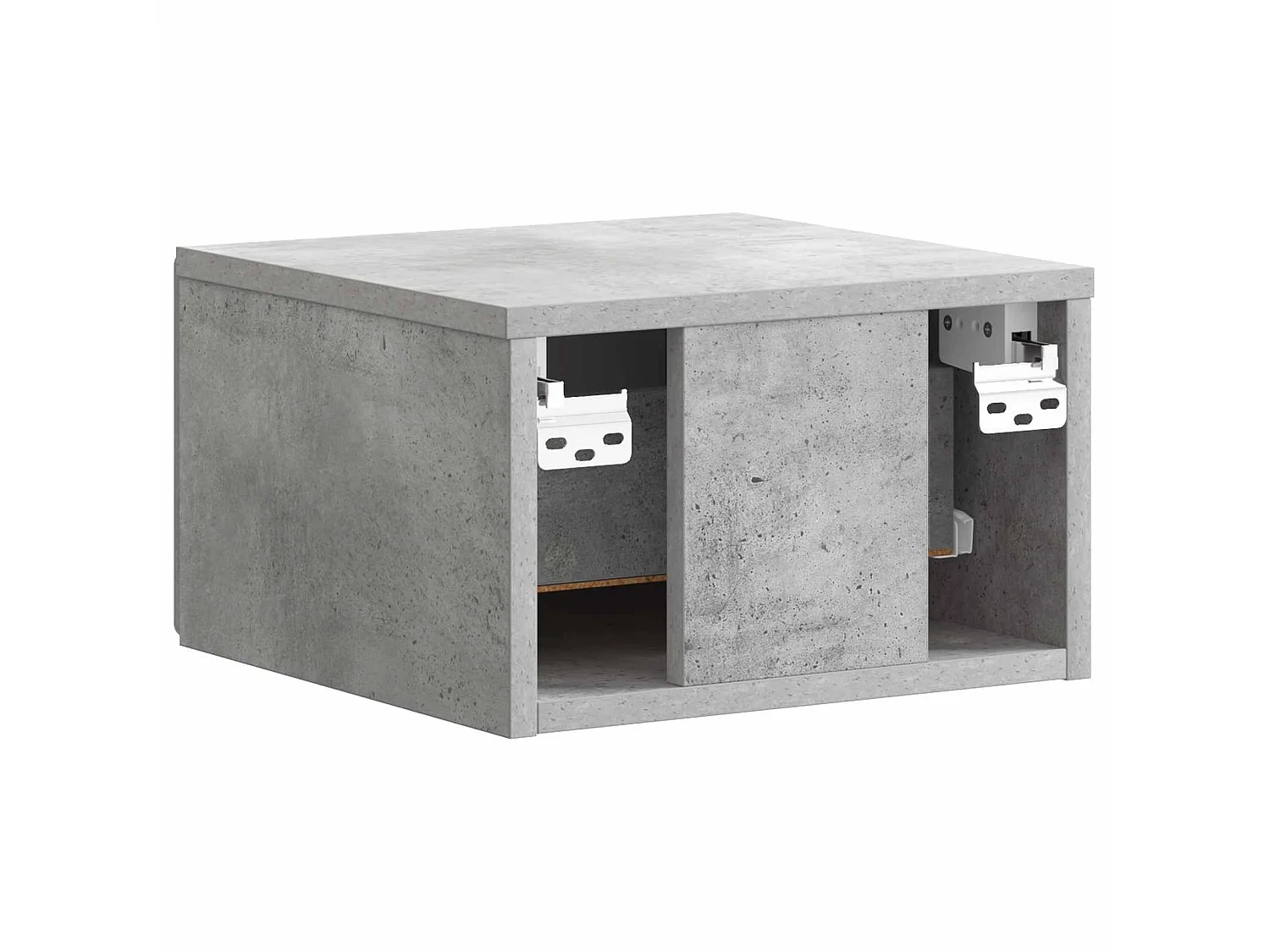 Table de chevet mural Gris béton 34,5 x 33 x 20 cm