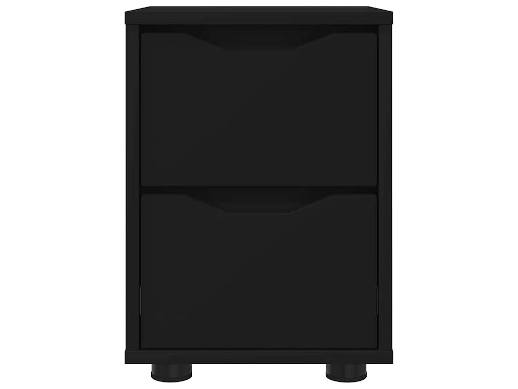 Table de chevet Noir 30,5 x 30 x 43 cm Bois d'ingénierie