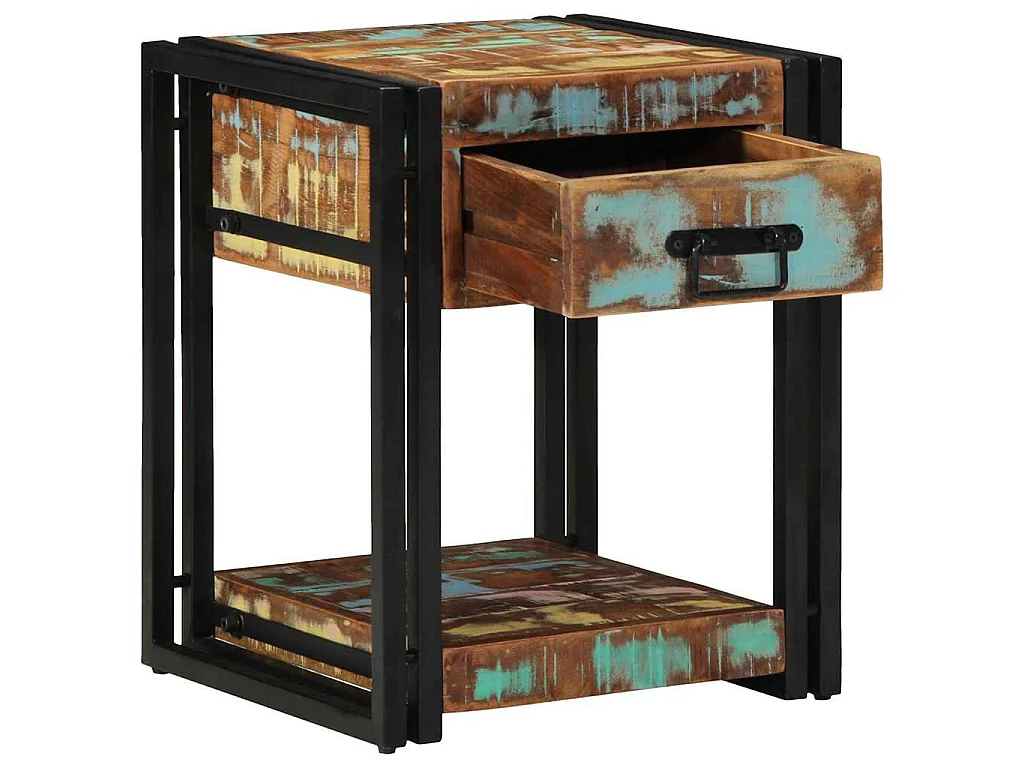 Table de chevet avec tiroir 2 pièces Multicolore 40 x 40 x 50 cm