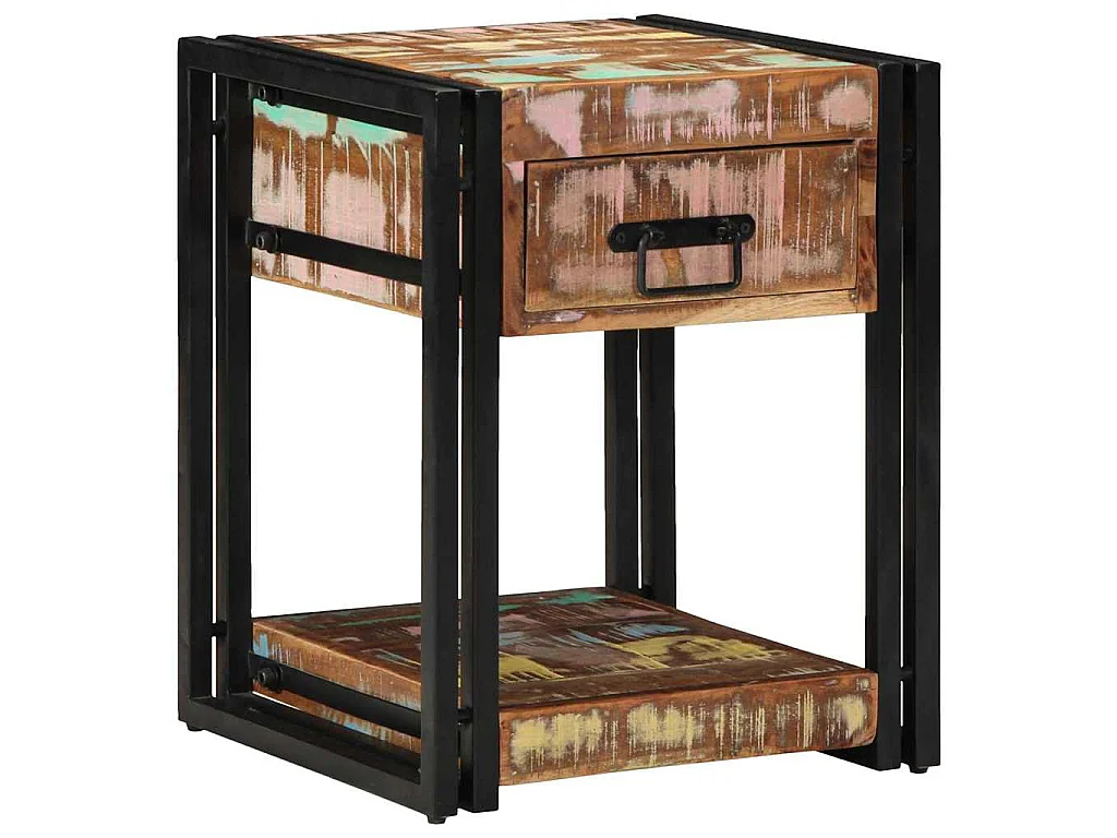 Table de chevet avec tiroir 2 pièces Multicolore 40 x 40 x 50 cm