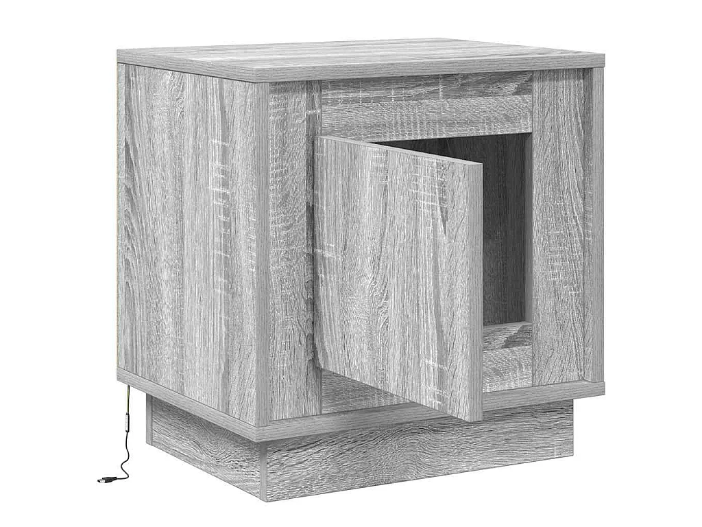 Armario de Noche Gris 44 x 34.5 x 45 cm Madera contrachapada