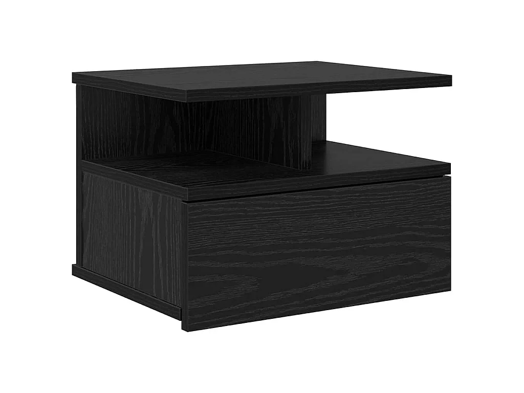 Mesita Flotante con cajón Roble negro 40 x 31 x 27 cm