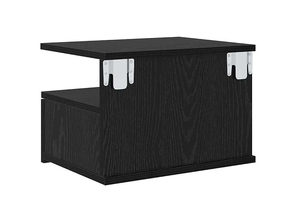 Mesita Flotante con cajón Roble negro 40 x 31 x 27 cm