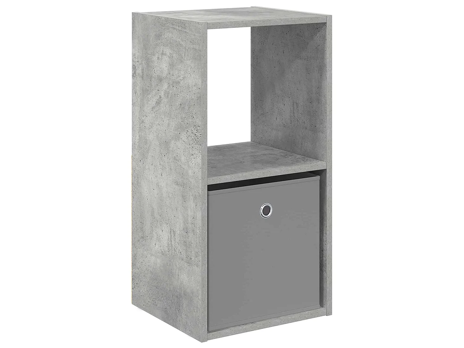 Table de chevet Gris béton 35 x 32 x 68,5 cm Bois d'ingénierie
