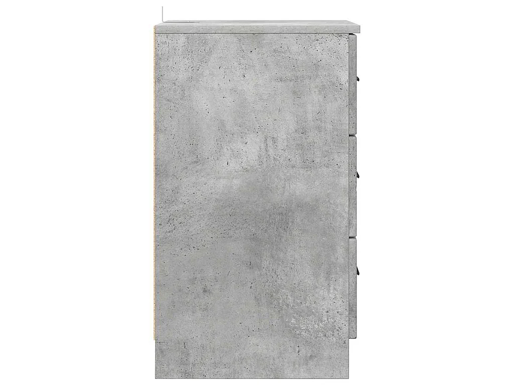Armario de Noche con cajón Gris hormigón 38 x 38 x 66 cm