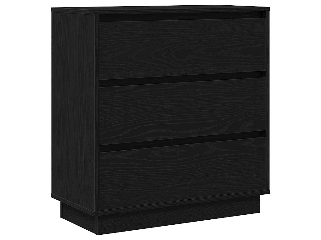 Armario de Noche Negro 71 x 34.5 x 75 cm Madera contrachapada