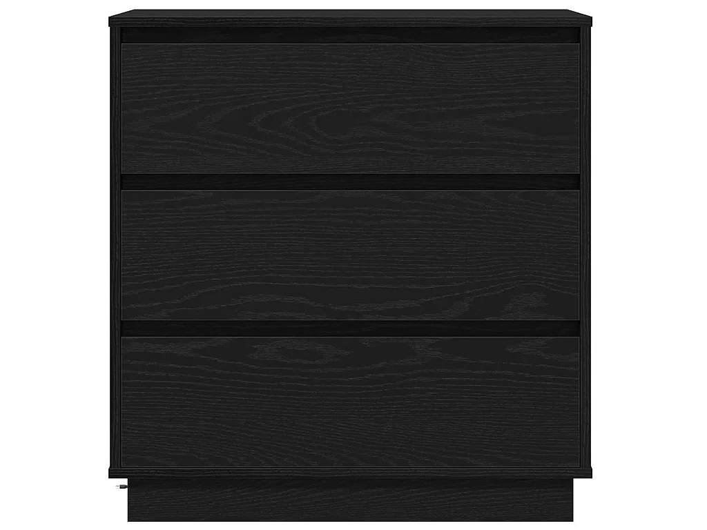 Armario de Noche Negro 71 x 34.5 x 75 cm Madera contrachapada