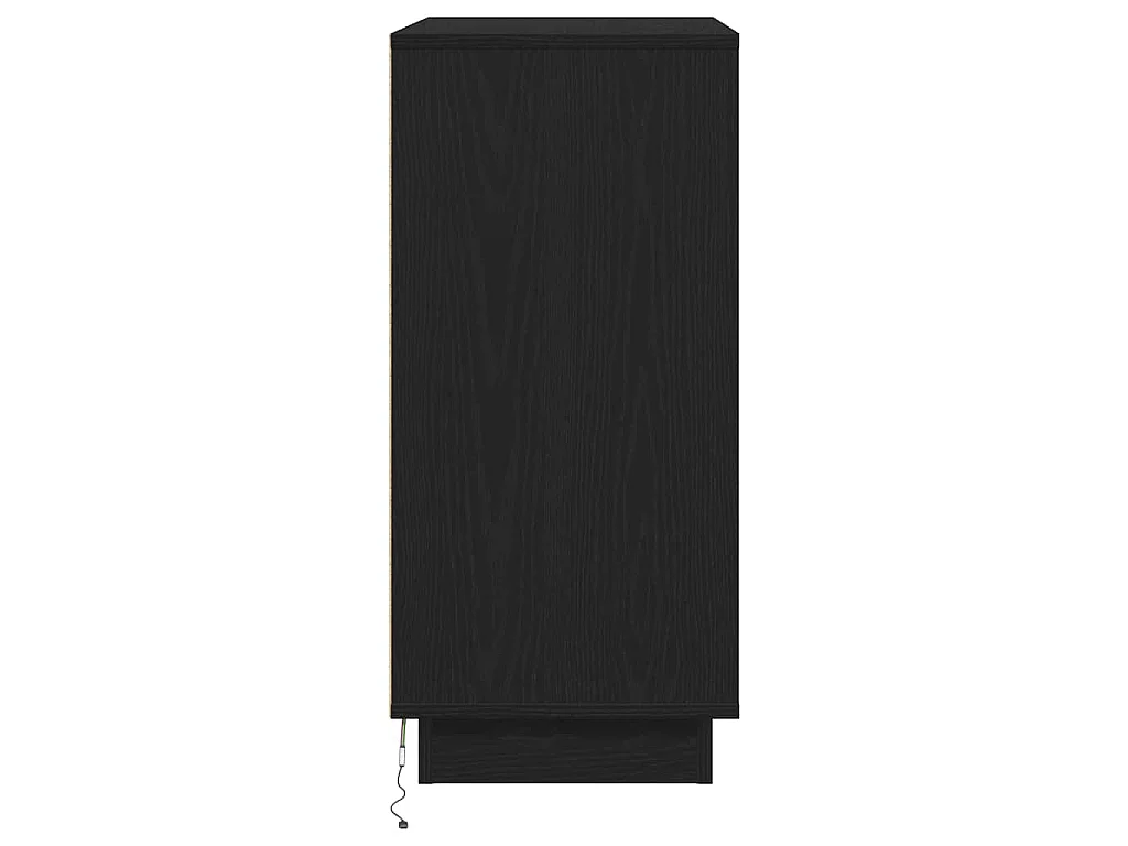 Armario de Noche Negro 71 x 34.5 x 75 cm Madera contrachapada