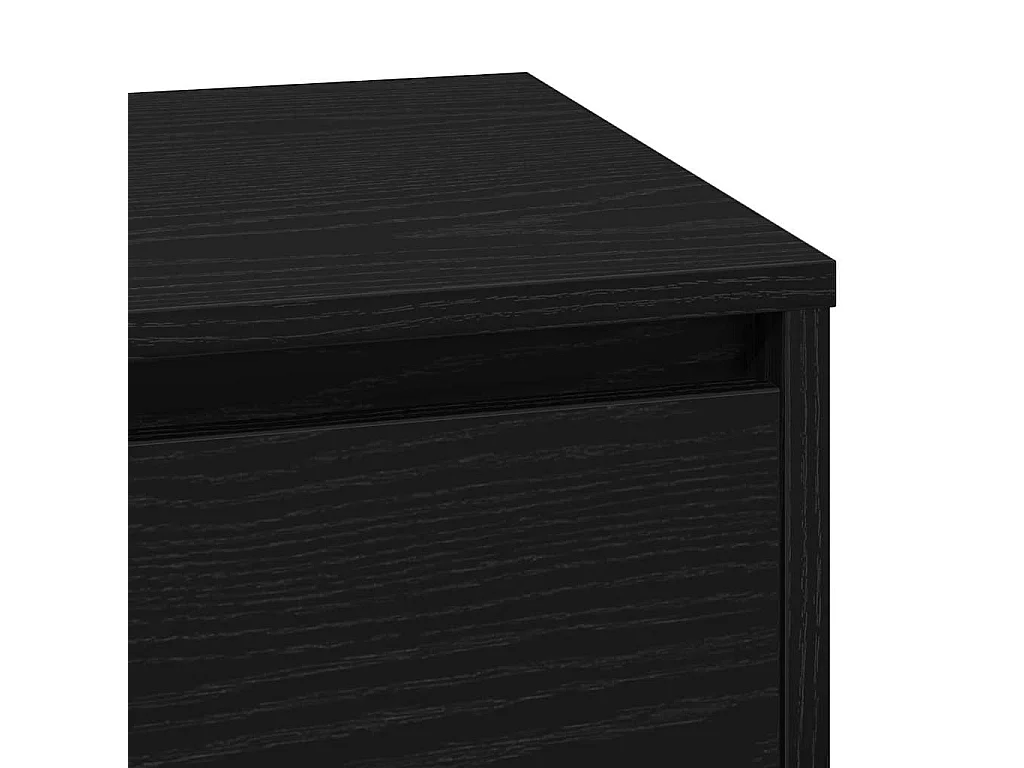 Armario de Noche Negro 71 x 34.5 x 75 cm Madera contrachapada