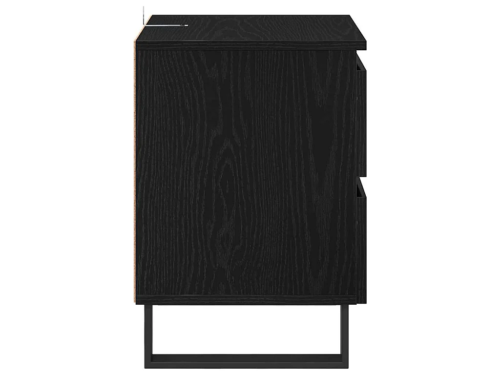 Armario de Noche con cajón 2 piezas Roble negro 40 x 35 x 50 cm