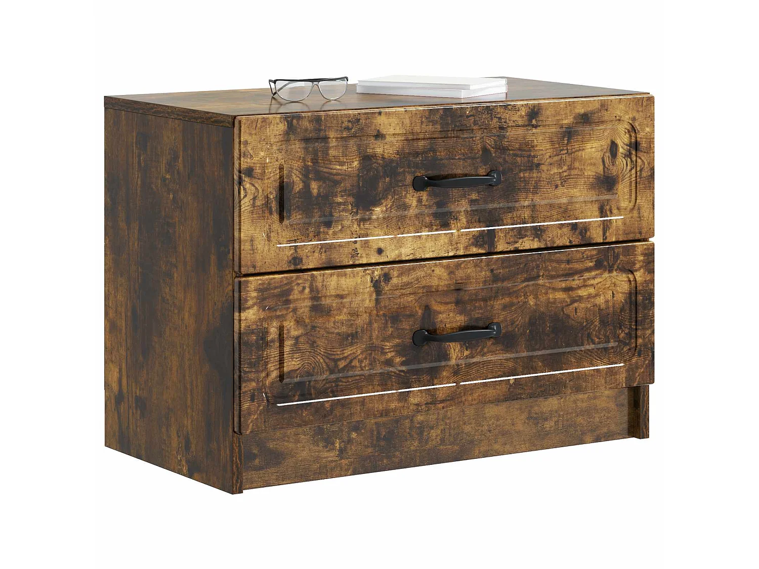 Table de chevet avec tiroir Chêne fumé 62 x 34,5 x 44,5 cm