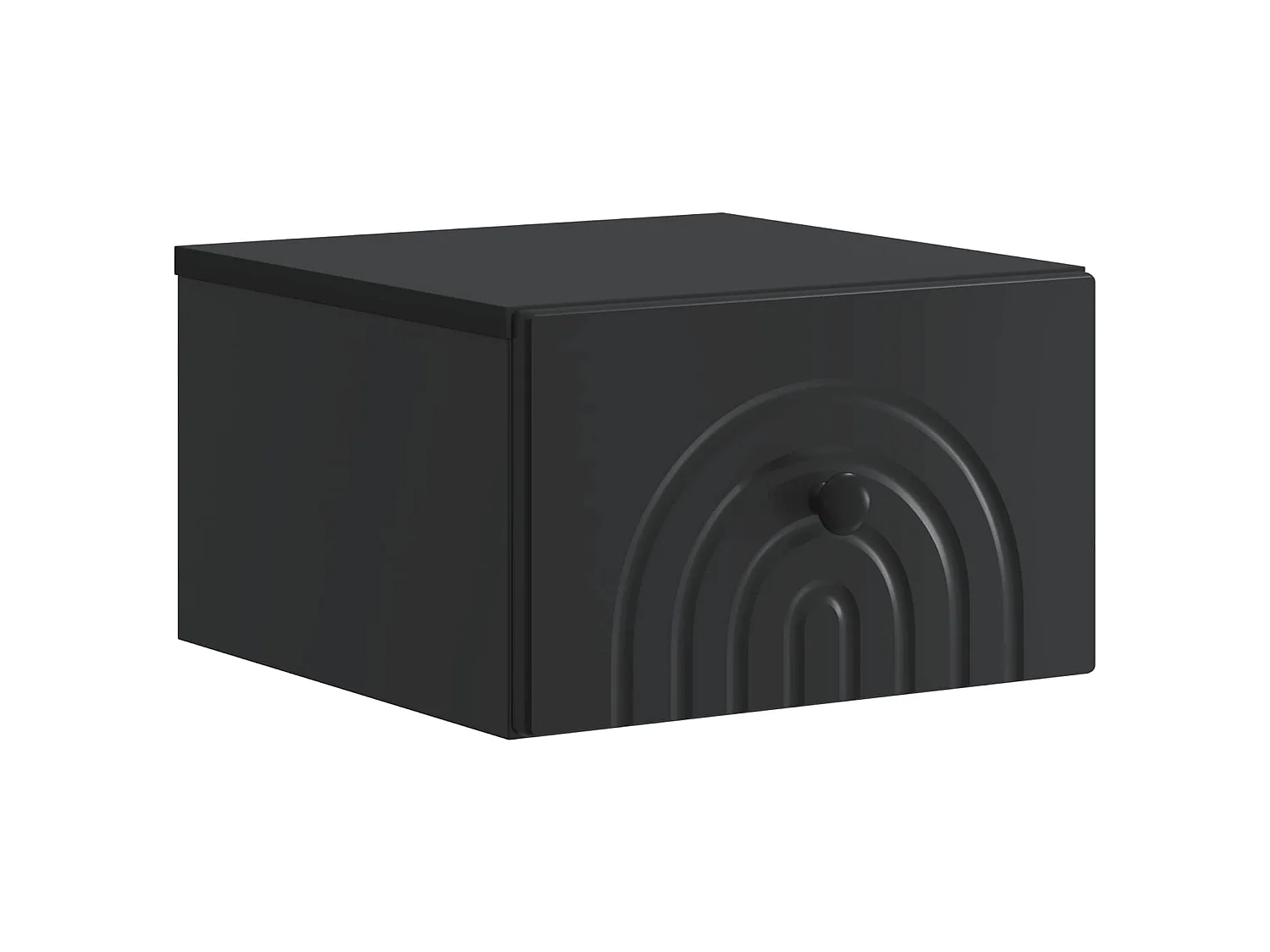 Table de chevet mural avec tiroir Noir 33 x 34,5 x 20 cm