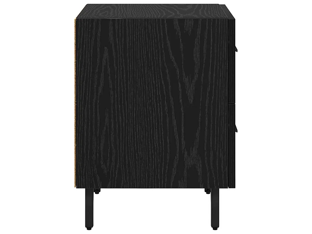 Armario de Noche con cajón Roble negro 40 x 35 x 47.5 cm