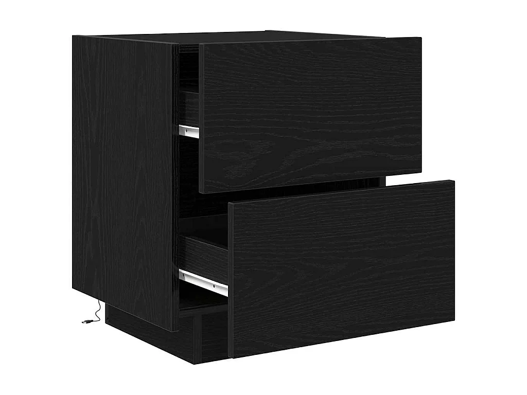 Table de chevet Chêne noir 45 x 40 x 55 cm Bois d'ingénierie