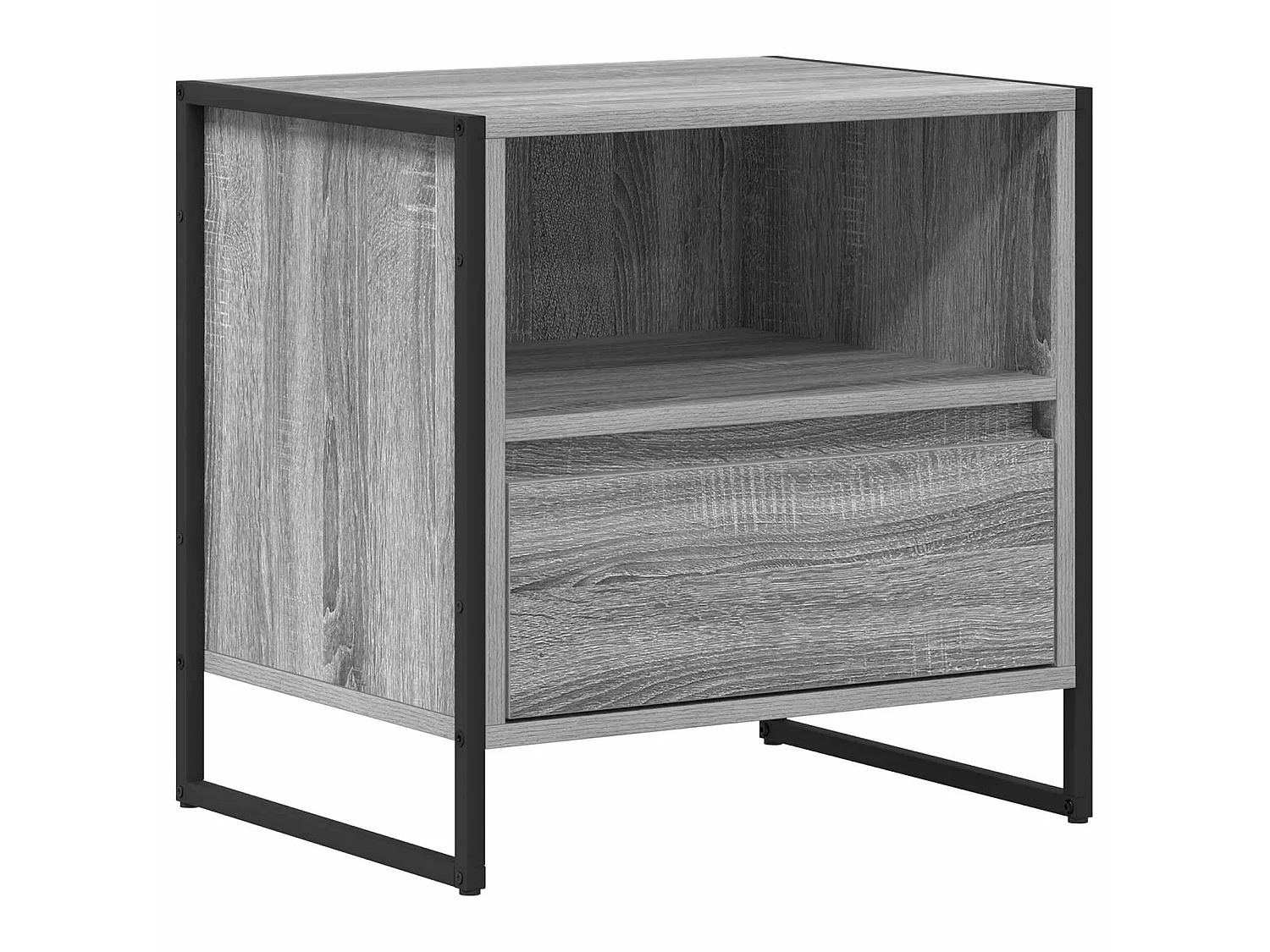 Mesa de Noche con cajón Gris Sonoma 50 x 39,5 x 50 cm