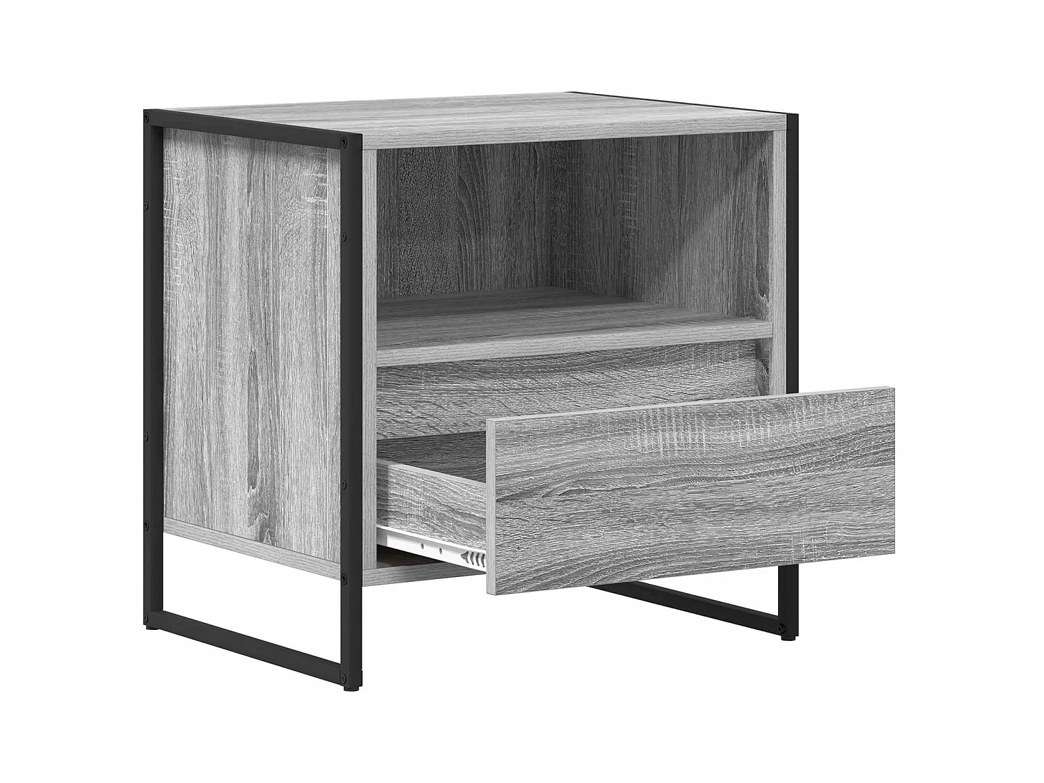Mesa de Noche con cajón Gris Sonoma 50 x 39,5 x 50 cm