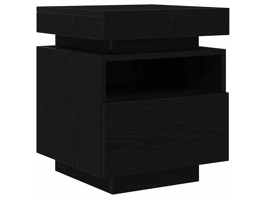 Table de chevet avec tiroir Chêne noir 40 x 39 x 48,5 cm