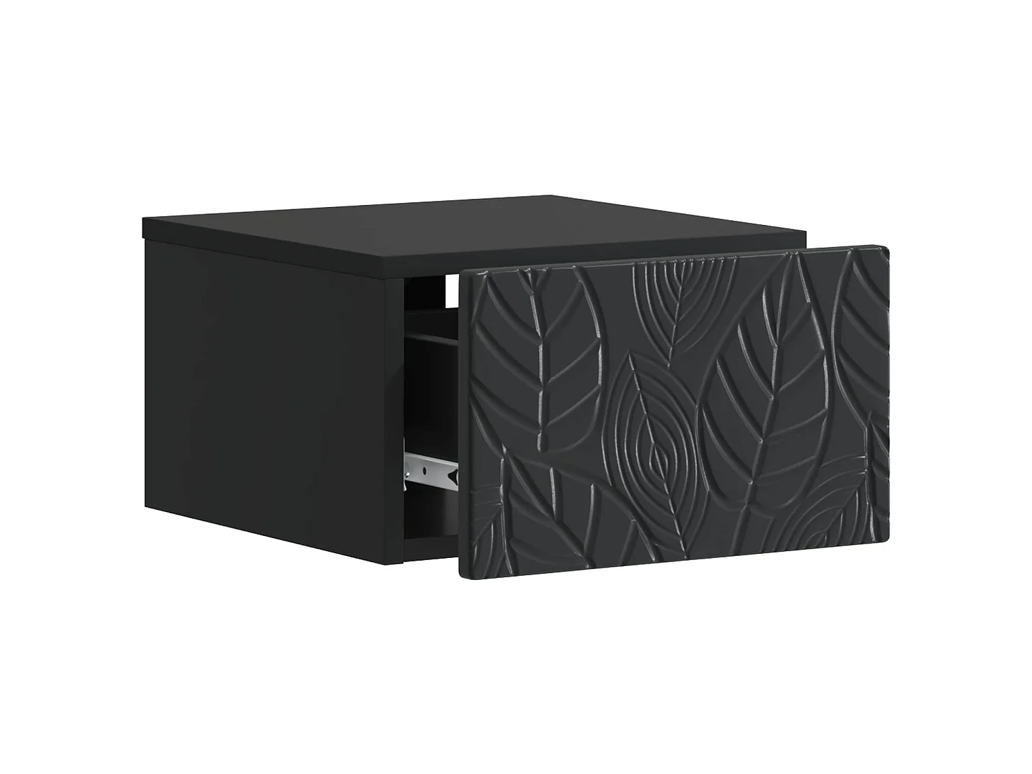 Table de chevet murale Noir 34,5 x 33 x 20 cm Bois d'ingénierie