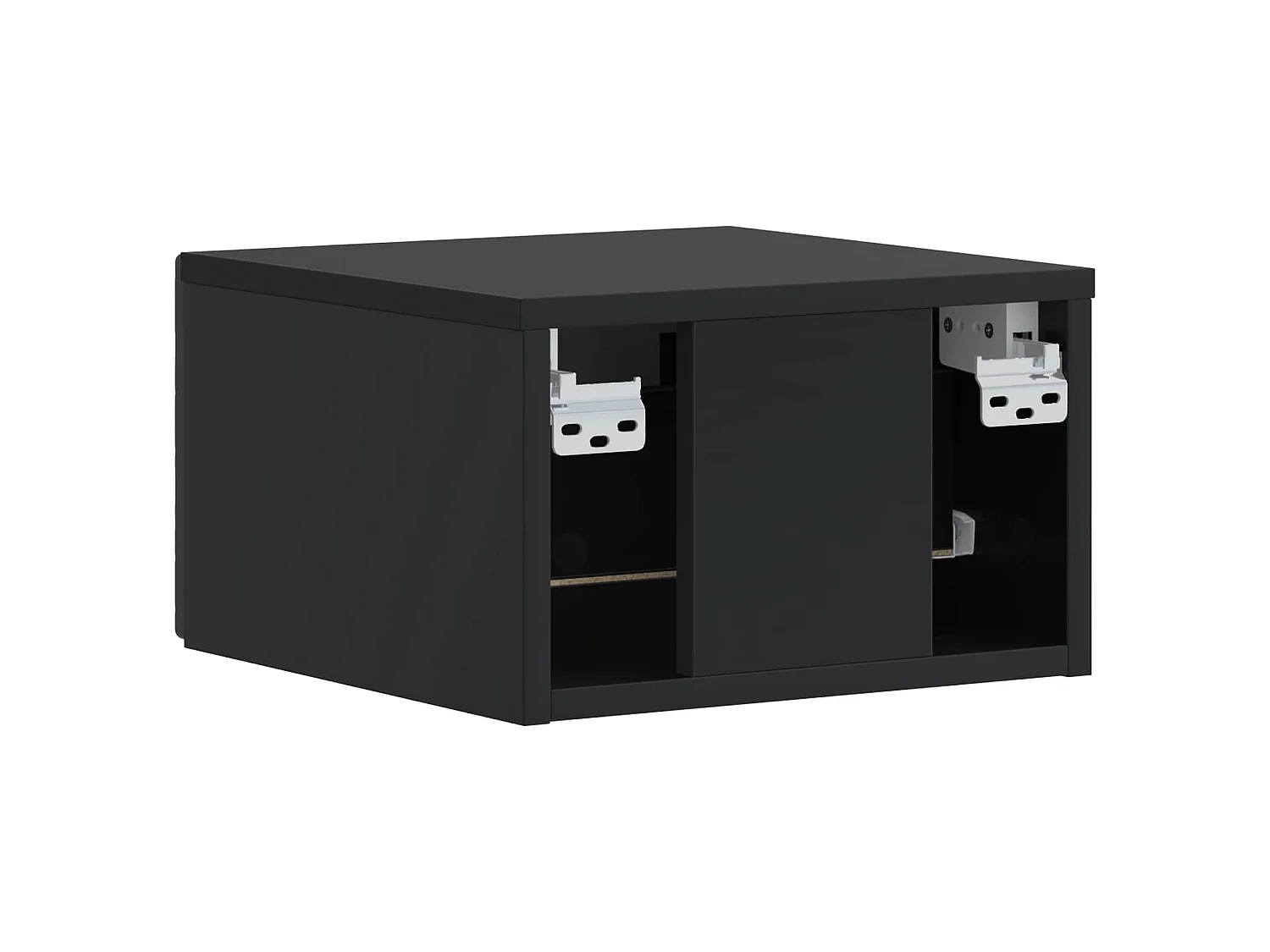 Table de chevet murale Noir 34,5 x 33 x 20 cm Bois d'ingénierie