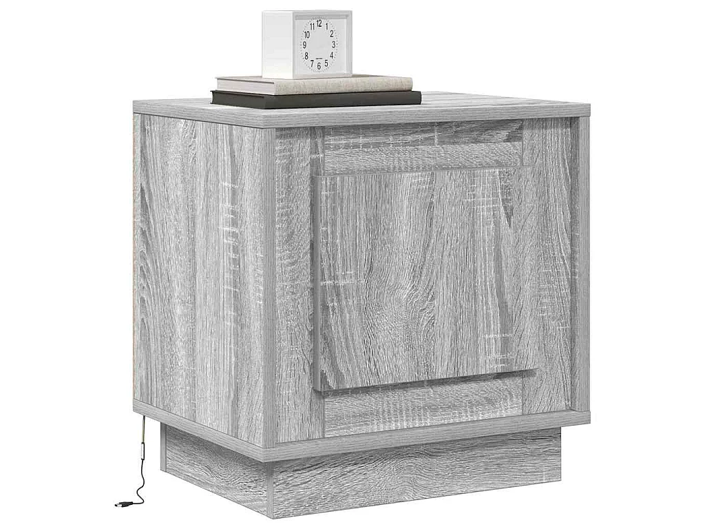 Armario de Noche con 2 piezas Gris 44 x 34.5 x 45 cm