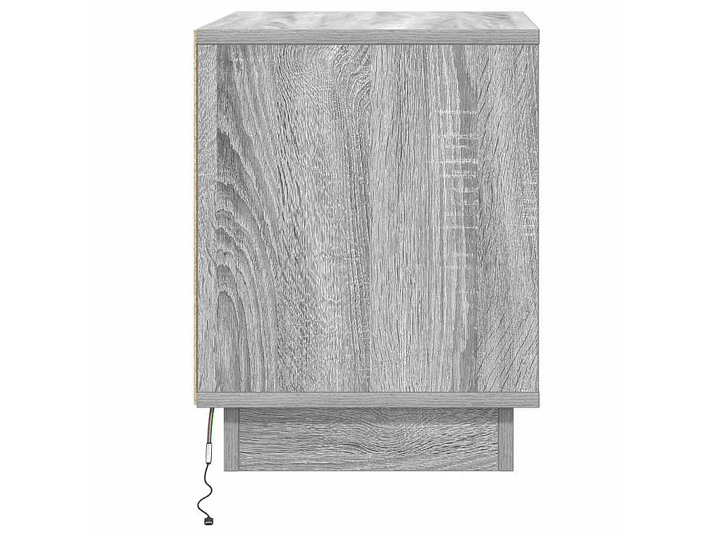 Armario de Noche con 2 piezas Gris 44 x 34.5 x 45 cm