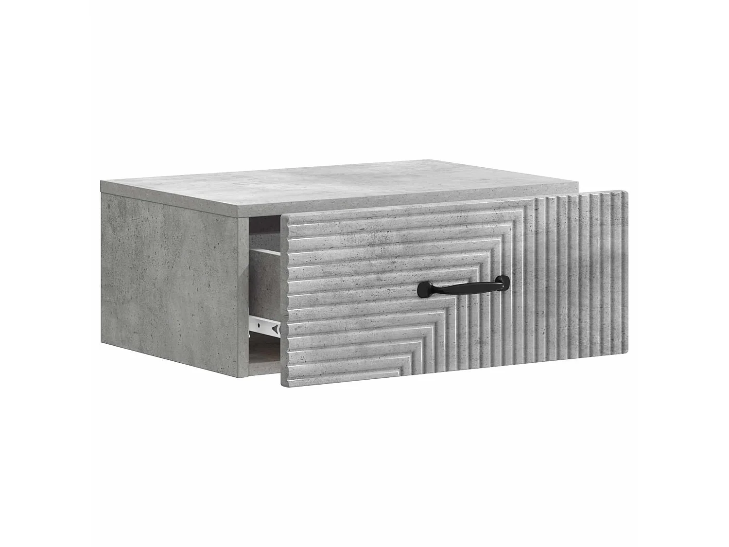 Table de chevet mural Gris béton 49 x 34,5 x 20 cm