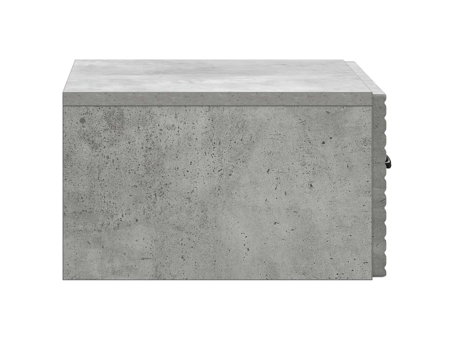 Table de chevet mural Gris béton 49 x 34,5 x 20 cm
