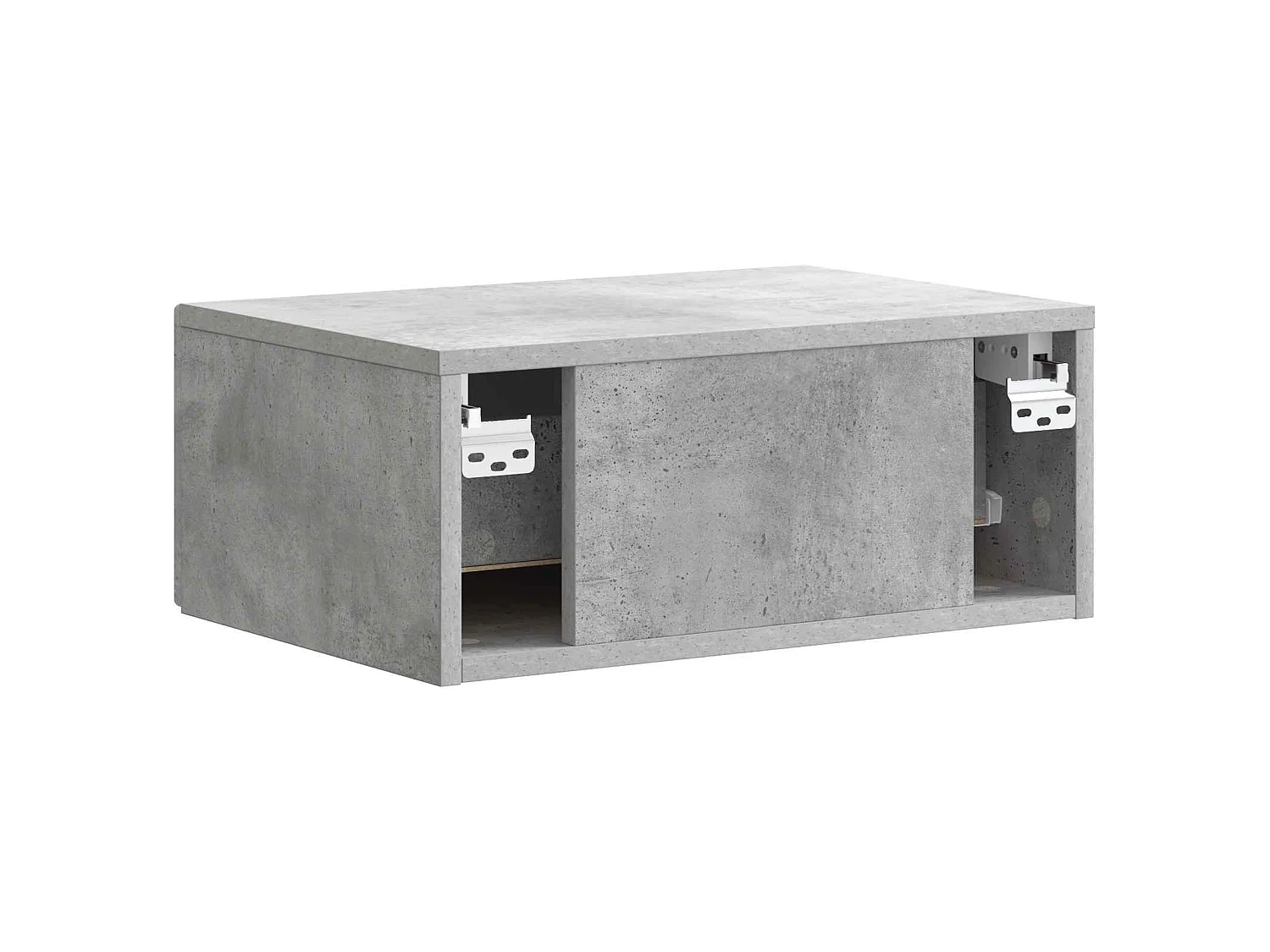 Table de chevet mural Gris béton 49 x 34,5 x 20 cm