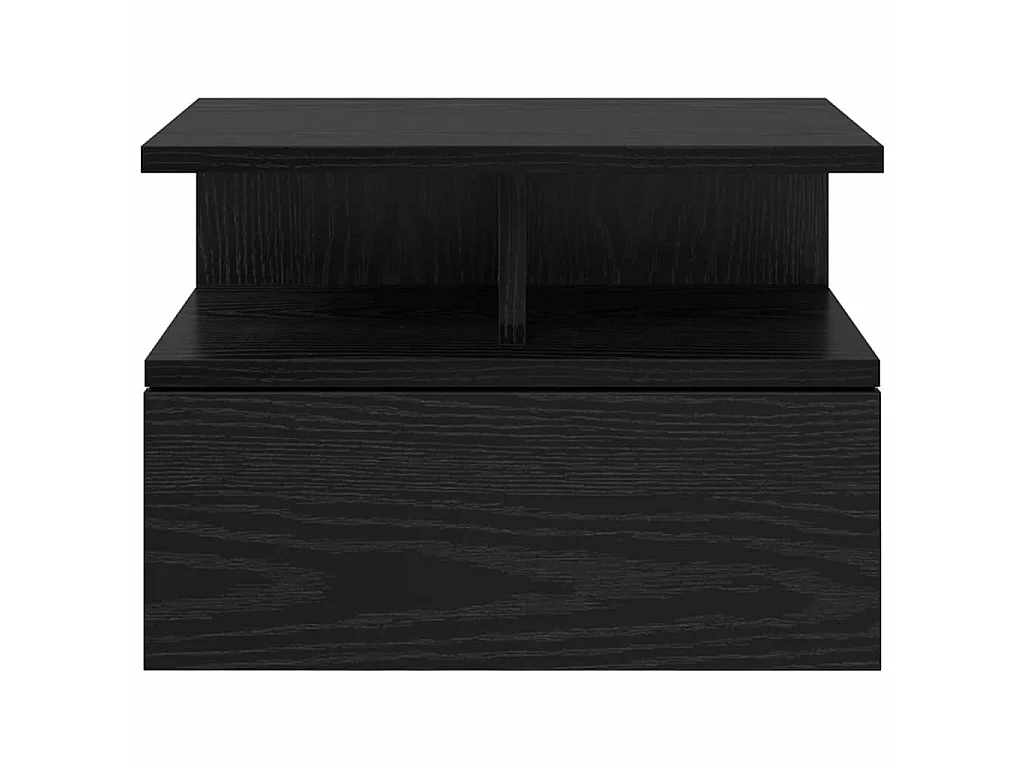 Mesita Flotante con cajón 2 piezas Roble negro 40 x 31 x 27 cm