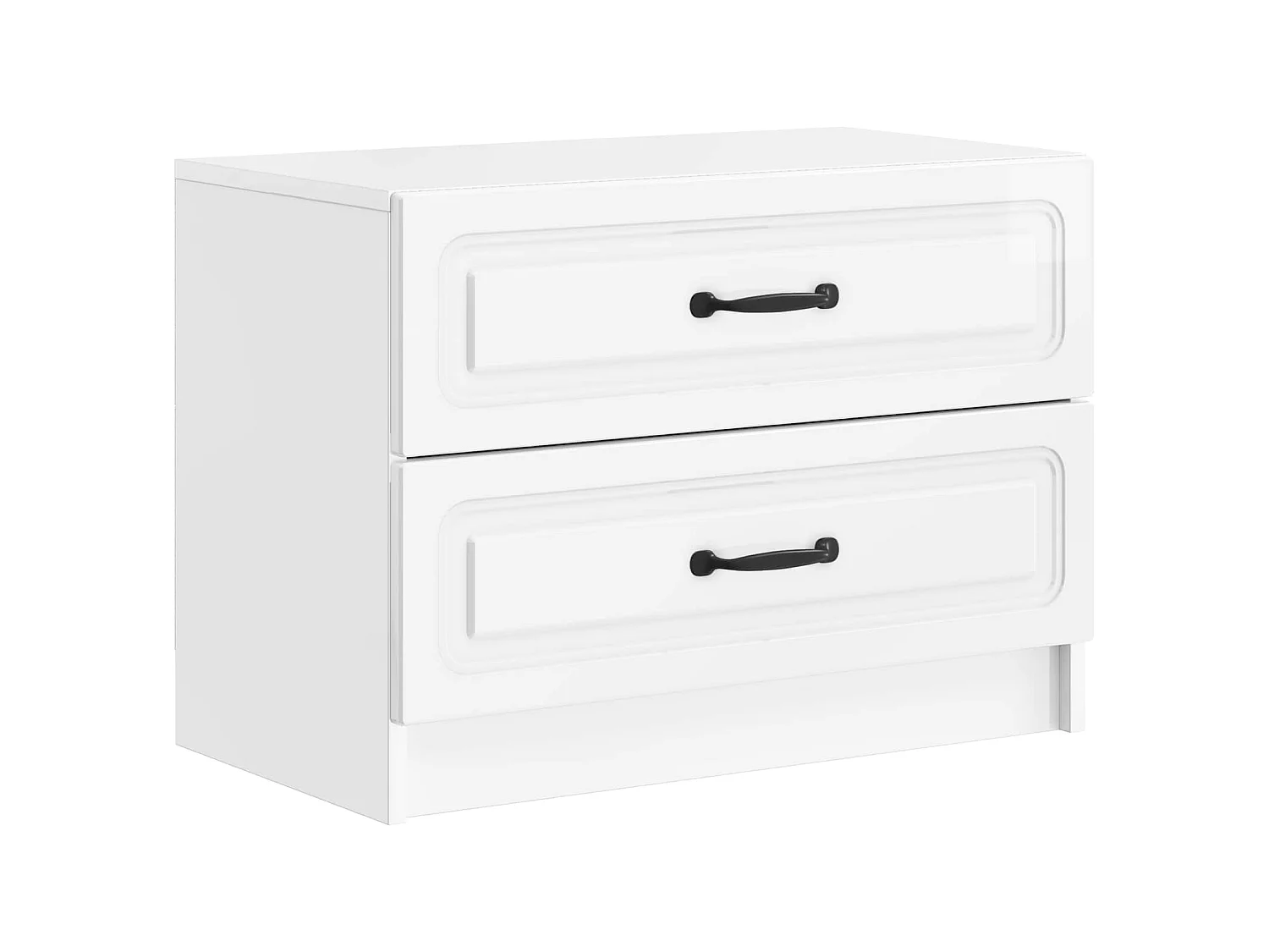 Table de chevet Blanc brillant 62 x 34,5 x 44,5 cm