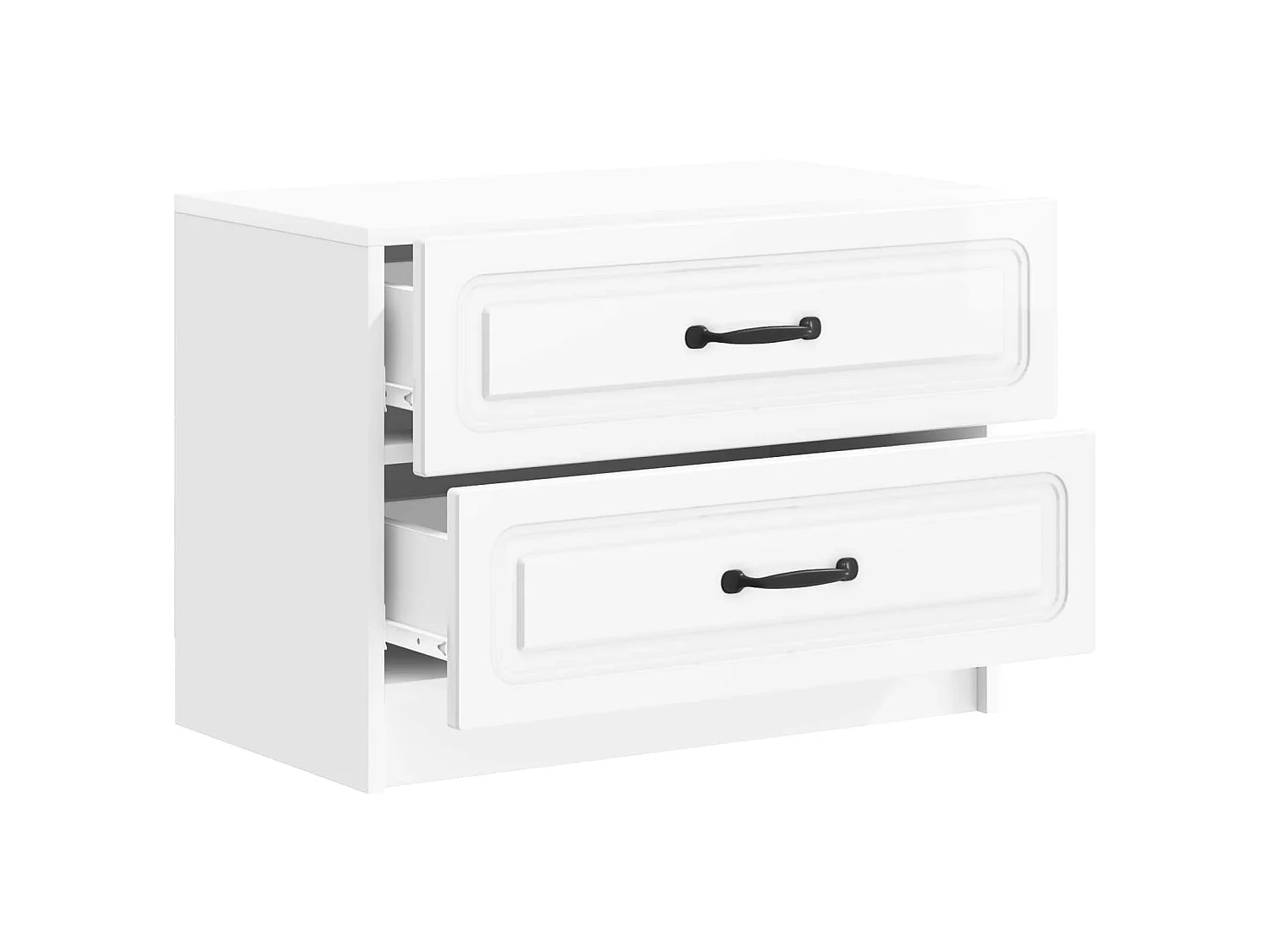 Table de chevet Blanc brillant 62 x 34,5 x 44,5 cm