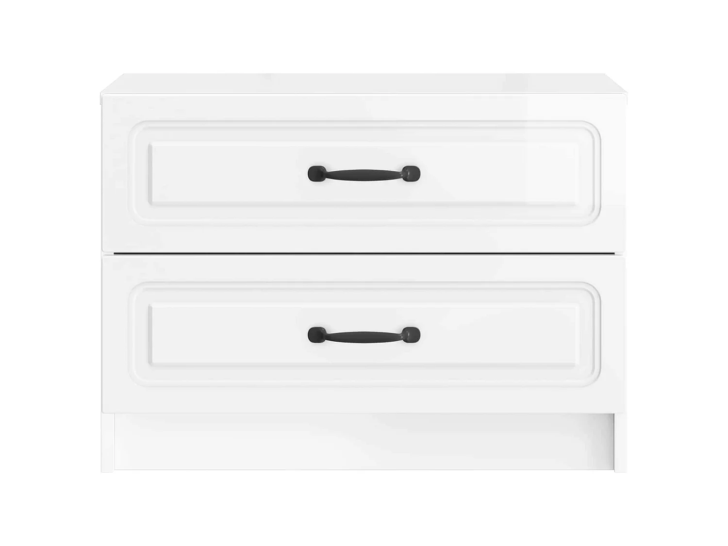 Table de chevet Blanc brillant 62 x 34,5 x 44,5 cm