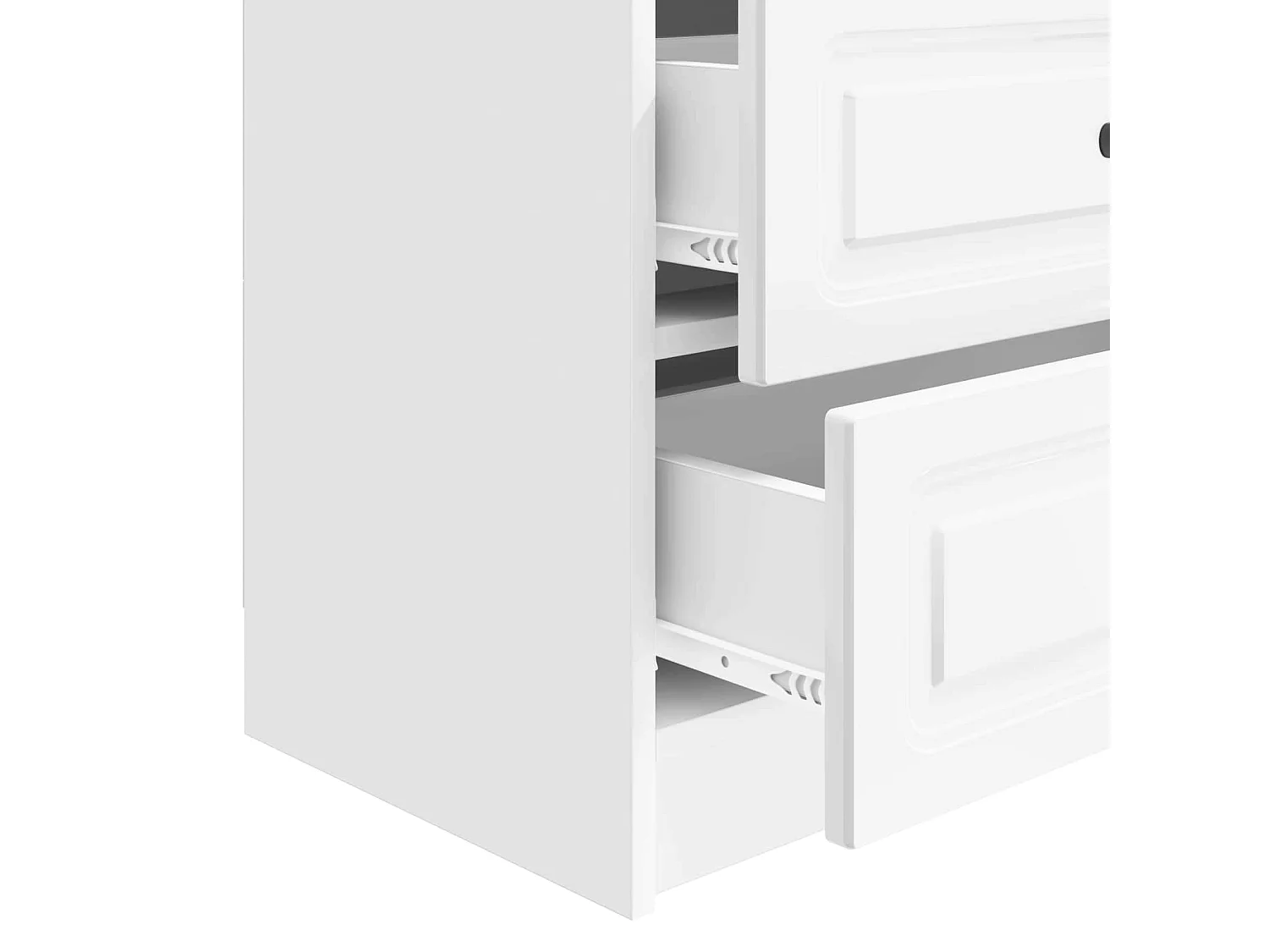 Table de chevet Blanc brillant 62 x 34,5 x 44,5 cm