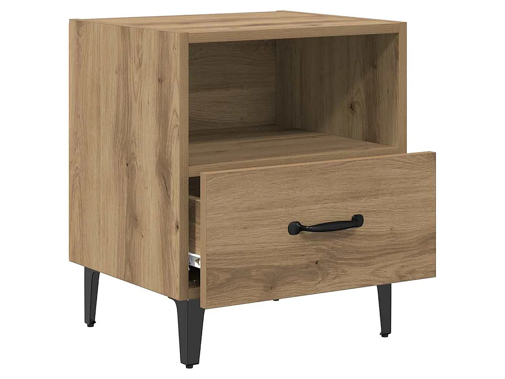 Table de chevet avec tiroir Chêne artisanal 40 x 35 x 47,5 cm
