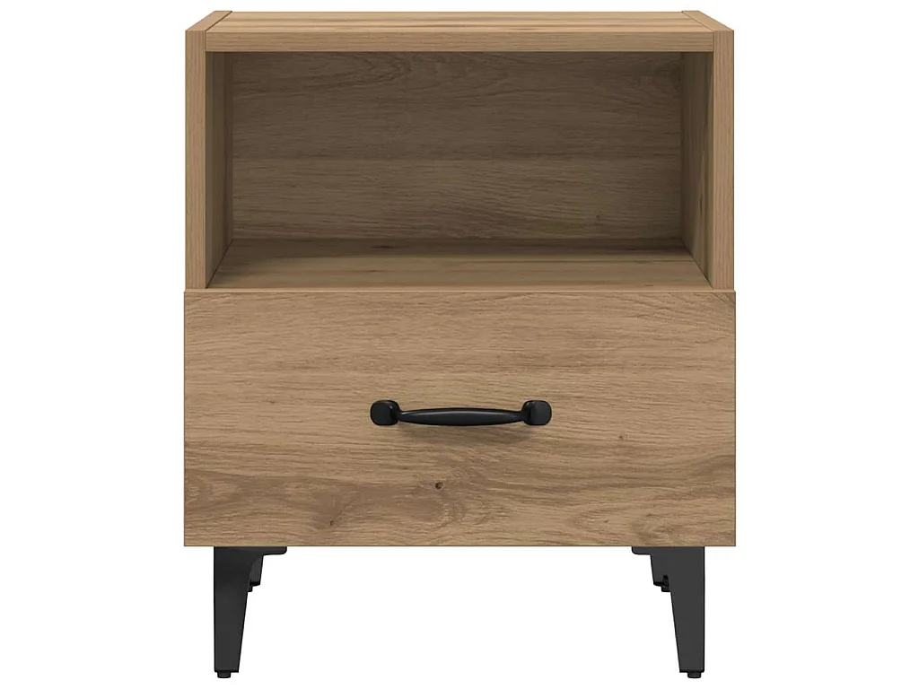 Table de chevet avec tiroir Chêne artisanal 40 x 35 x 47,5 cm