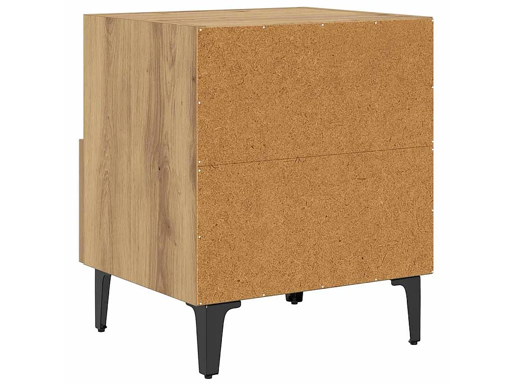 Table de chevet avec tiroir Chêne artisanal 40 x 35 x 47,5 cm