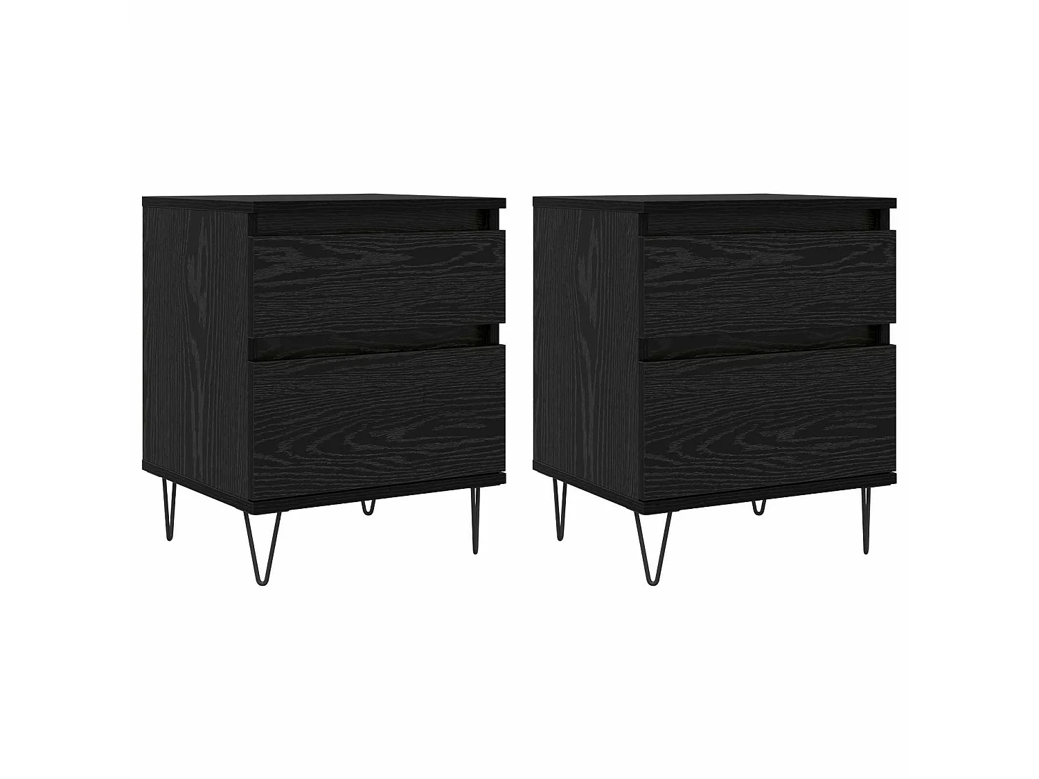 Mueble cama Roble Negro 40 x 35 x 50 cm Madera de ingeniería